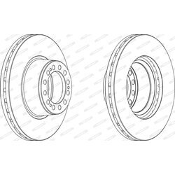 Brzdový kotúč FERODO FCR201A - obr. 1