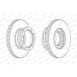 Brzdový kotúč FERODO FCR272A - obr. 1