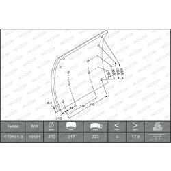 Sada brzd. oblož., Bubn. brzda FERODO K19581.0-F3539