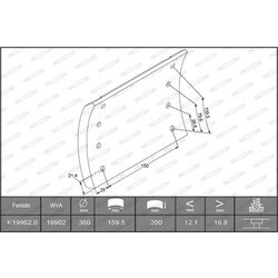 Sada brzd. oblož., Bubn. brzda FERODO K19902.0-F3658 - obr. 1