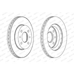 Brzdový kotúč FERODO DDF1142 - obr. 2