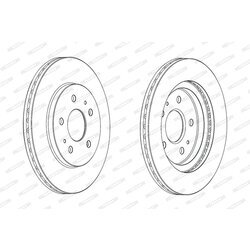 Brzdový kotúč FERODO DDF2247C - obr. 1