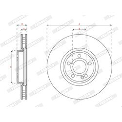 Brzdový kotúč FERODO DDF3109C-1 - obr. 1