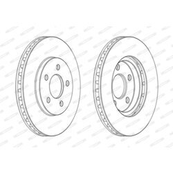 Brzdový kotúč FERODO DDF2001C - obr. 2