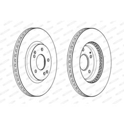 Brzdový kotúč FERODO DDF2091C - obr. 1