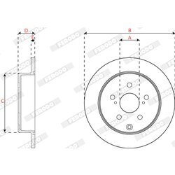 Brzdový kotúč FERODO DDF2307C - obr. 2