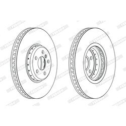 Brzdový kotúč FERODO DDF2625RVC-1 - obr. 1