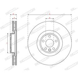 Brzdový kotúč FERODO DDF3051C-1 - obr. 2