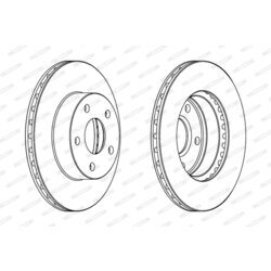 Brzdový kotúč FERODO DDF876 - obr. 2