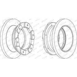 Brzdový kotúč FERODO FCR236A - obr. 1