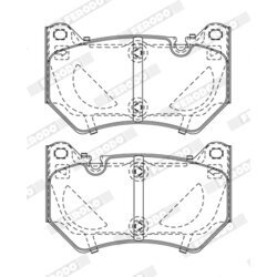 Sada brzdových platničiek kotúčovej brzdy FERODO FDB5156 - obr. 1