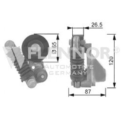 Napínacia kladka rebrovaného klinového remeňa FLENNOR FA22926