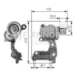 Napínacia kladka rebrovaného klinového remeňa FLENNOR FS99471