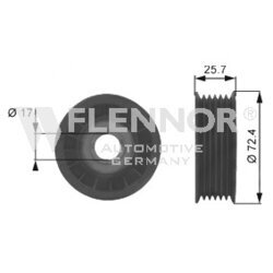 Vratná/vodiaca kladka rebrovaného klinového remeňa FLENNOR FS99239 - obr. 1