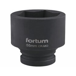 Hlavica nástrčná rázová, 55mm, 3/4”, FORTUM