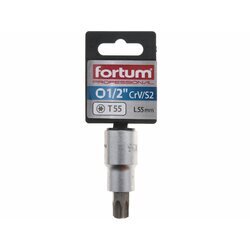 Hlavica zástrčná TORX, TX55, 1/2”, FORTUM - obr. 1