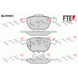 Sada brzdových platničiek kotúčovej brzdy FTE 9011082