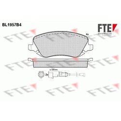 Sada brzdových platničiek kotúčovej brzdy FTE BL1957B4