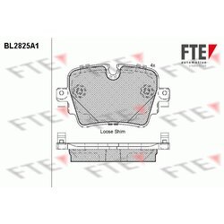 Sada brzdových platničiek kotúčovej brzdy FTE BL2825A1