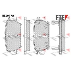 Sada brzdových platničiek kotúčovej brzdy FTE BL2917A1