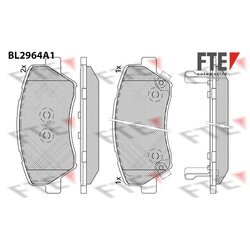 Sada brzdových platničiek kotúčovej brzdy FTE BL2964A1