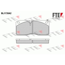 Sada brzdových platničiek kotúčovej brzdy FTE BL1726A2