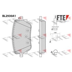 Sada brzdových platničiek kotúčovej brzdy FTE 9011174