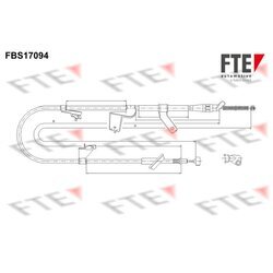 Ťažné lanko parkovacej brzdy FTE FBS17094