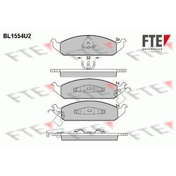 Sada brzdových platničiek kotúčovej brzdy FTE 9011063