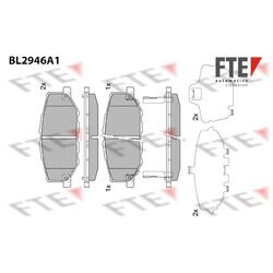 Sada brzdových platničiek kotúčovej brzdy FTE 9011190