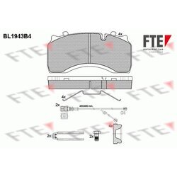 Sada brzdových platničiek kotúčovej brzdy FTE BL1943B4
