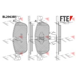 Sada brzdových platničiek kotúčovej brzdy FTE BL2963B1