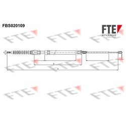 Ťažné lanko parkovacej brzdy FTE FBS020109