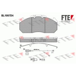 Sada brzdových platničiek kotúčovej brzdy FTE 9500055