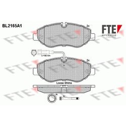 Sada brzdových platničiek kotúčovej brzdy FTE BL2165A1