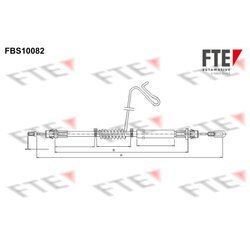 Ťažné lanko parkovacej brzdy FTE FBS10082