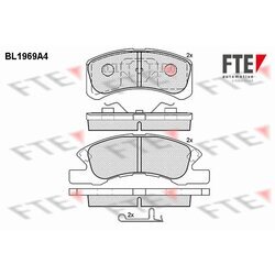 Sada brzdových platničiek kotúčovej brzdy FTE 9010553