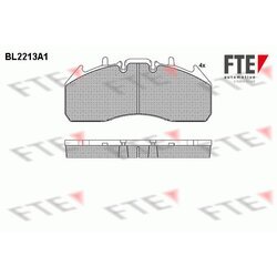 Sada brzdových platničiek kotúčovej brzdy FTE 9500072