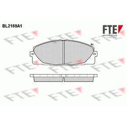 Sada brzdových platničiek kotúčovej brzdy FTE BL2169A1