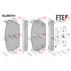 Sada brzdových platničiek kotúčovej brzdy FTE 9011127