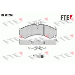 Sada brzdových platničiek kotúčovej brzdy FTE 9010515