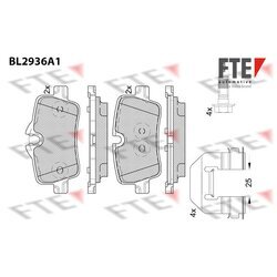 Sada brzdových platničiek kotúčovej brzdy FTE 9011180