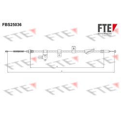 Ťažné lanko parkovacej brzdy FTE 9250625