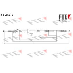 Ťažné lanko parkovacej brzdy FTE 9250629