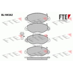 Sada brzdových platničiek kotúčovej brzdy FTE BL1963A2