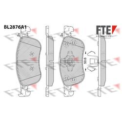 Sada brzdových platničiek kotúčovej brzdy FTE BL2876A1