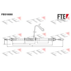 Ťažné lanko parkovacej brzdy FTE FBS10080