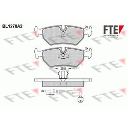 Sada brzdových platničiek kotúčovej brzdy FTE 9010087