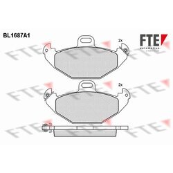 Sada brzdových platničiek kotúčovej brzdy FTE BL1687A1