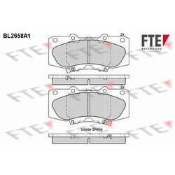 Sada brzdových platničiek kotúčovej brzdy FTE 9010897